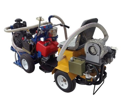 पीसीडी ग्राइंडिंग हेड रोड लाइन मार्किंग हटाने की मशीन 35HP एयर कूलिंग गैसोलीन इंजन और सक्शन के साथ